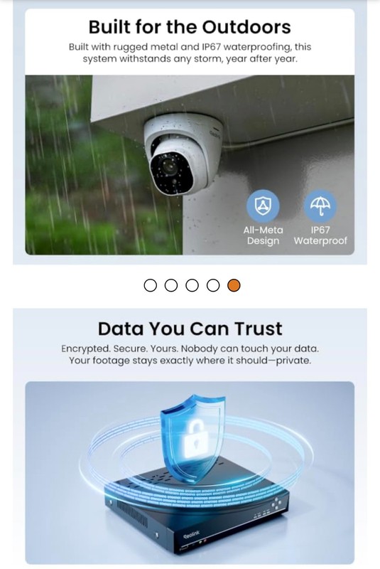 Reolink 4K PoE Security Camera System with Person Vehicle Pet Detection,8CH NVR gallery