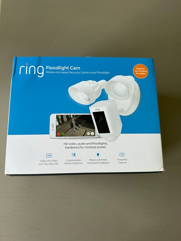 Ring Floodlight Camera 2019 1080p HD Hardwired Security Cam NEW IN BOX