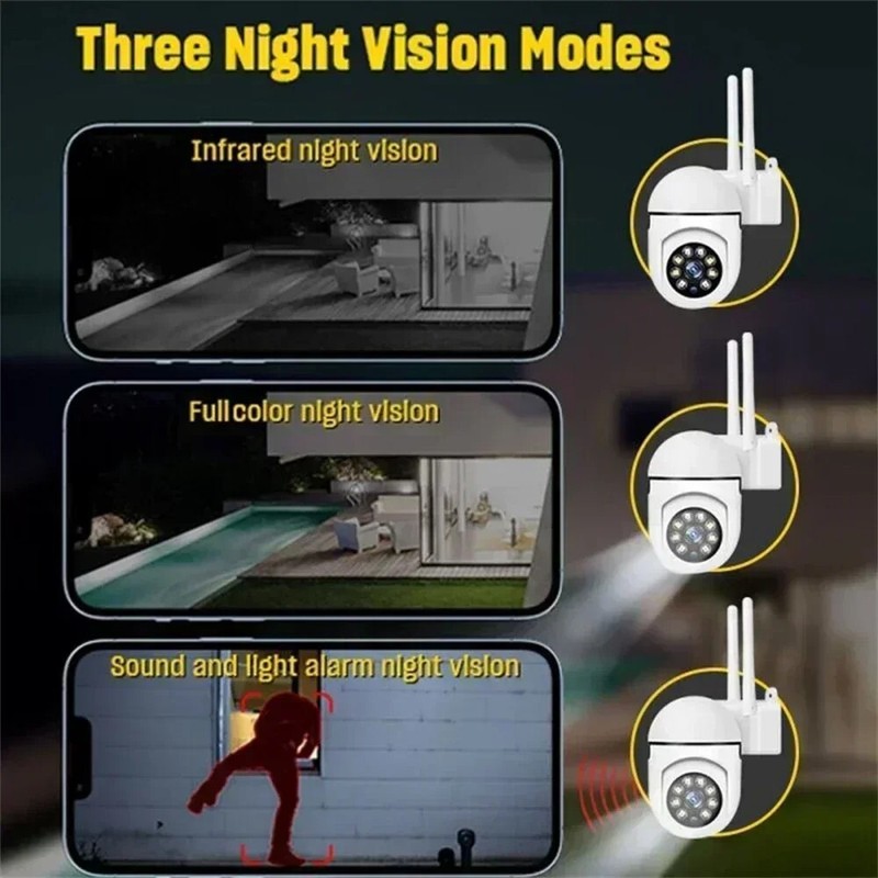 8MP Wireless Security Camera Wifi IP Outdoor 4X Zoom CCTV AI Human Tracking gallery