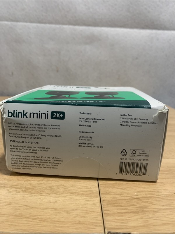Blink Black Mini 2K+ Compact plug-in security camera 2K video resolution 2 Pack gallery