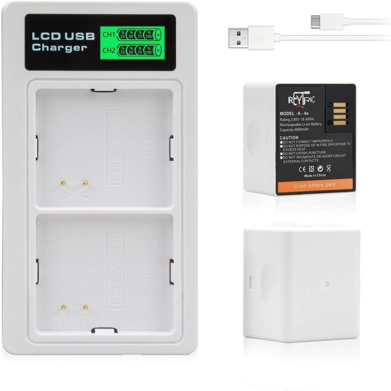High Capacity Arlo Camera Batteries 4800mAh 2-Pack + Charger gallery