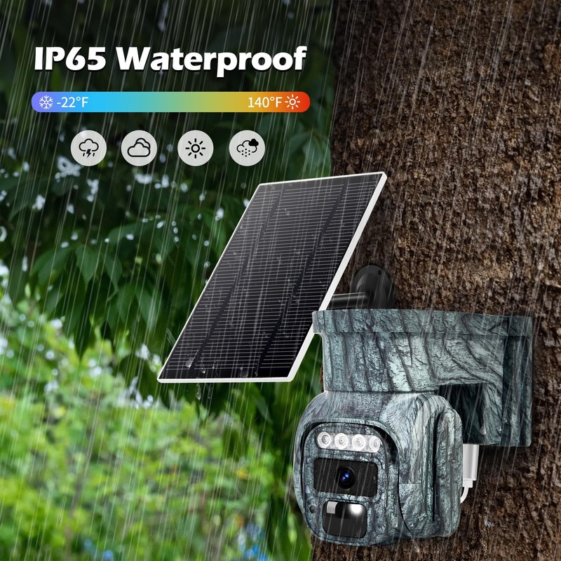 4G LTE Cellular Security Camera No WiFi Solar Outdoor Night Vision With SIM Card gallery