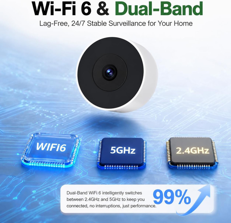 2K No-Drill Window Security Cameras, 2Packs Magnetic Cameras for Home Security, gallery