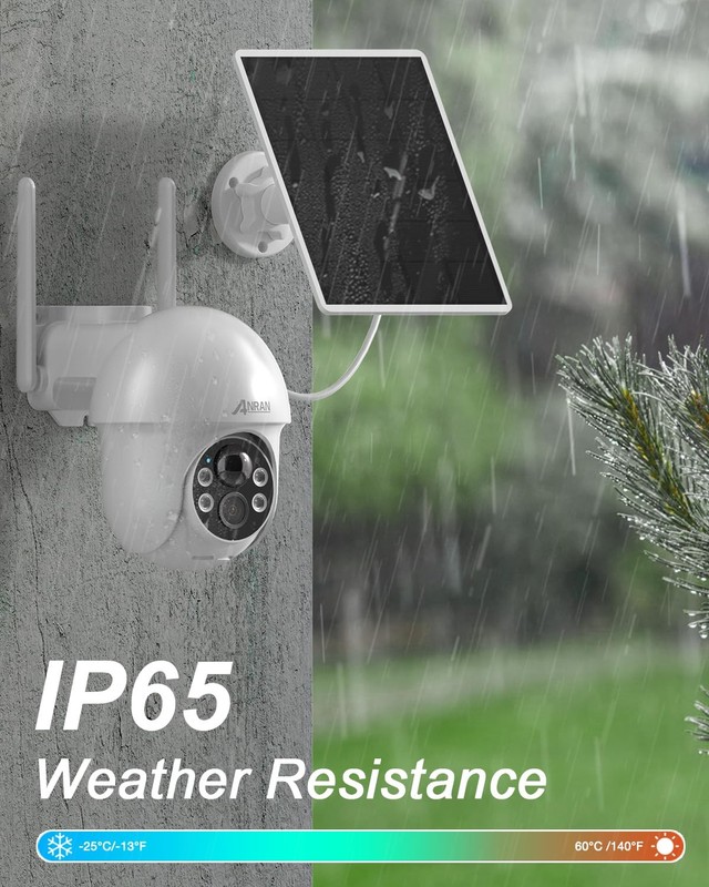 Security Camera Wireless Outdoor, 2K Solar Outdoor Camera with 360° View, Sma... gallery
