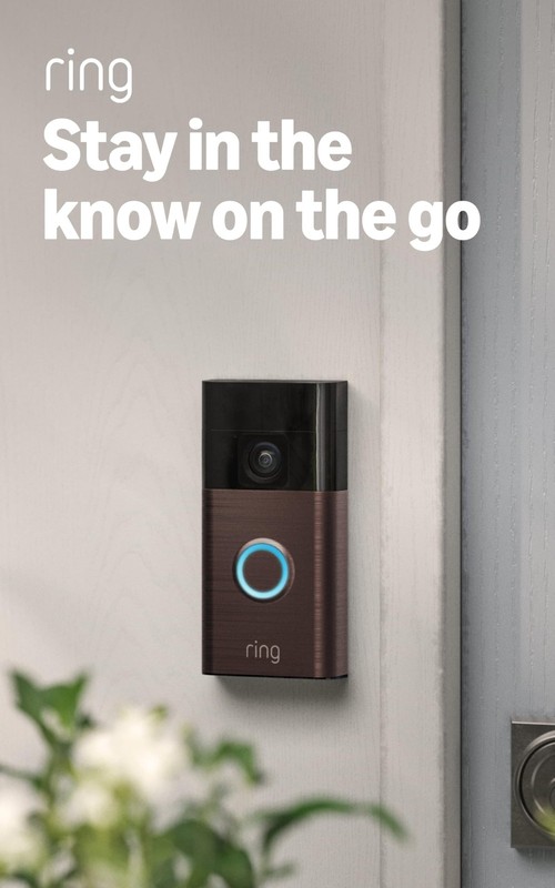 Ring Battery Doorbell, Home or business security with Head-to-Toe video, Live Vi