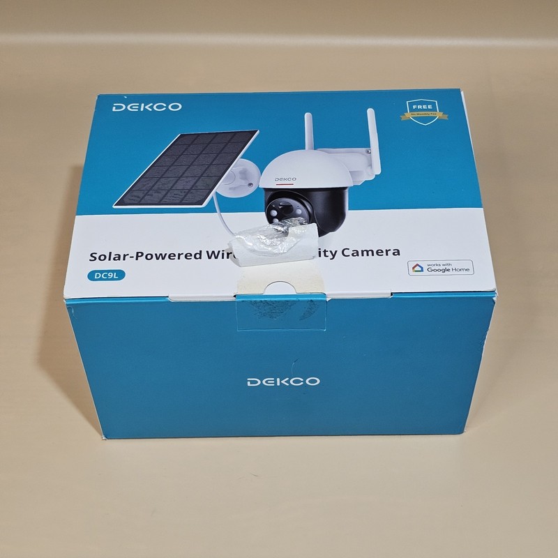 4 DEKCO WiFi Rotating Outdoor Solar Dome Home Security Camera Lot Open Box gallery