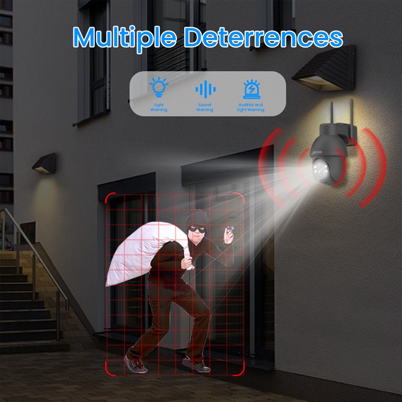 ANRAN 5MP Outdoor Solar Security Camera Rechargeable Wireless Night Vision Wifi gallery