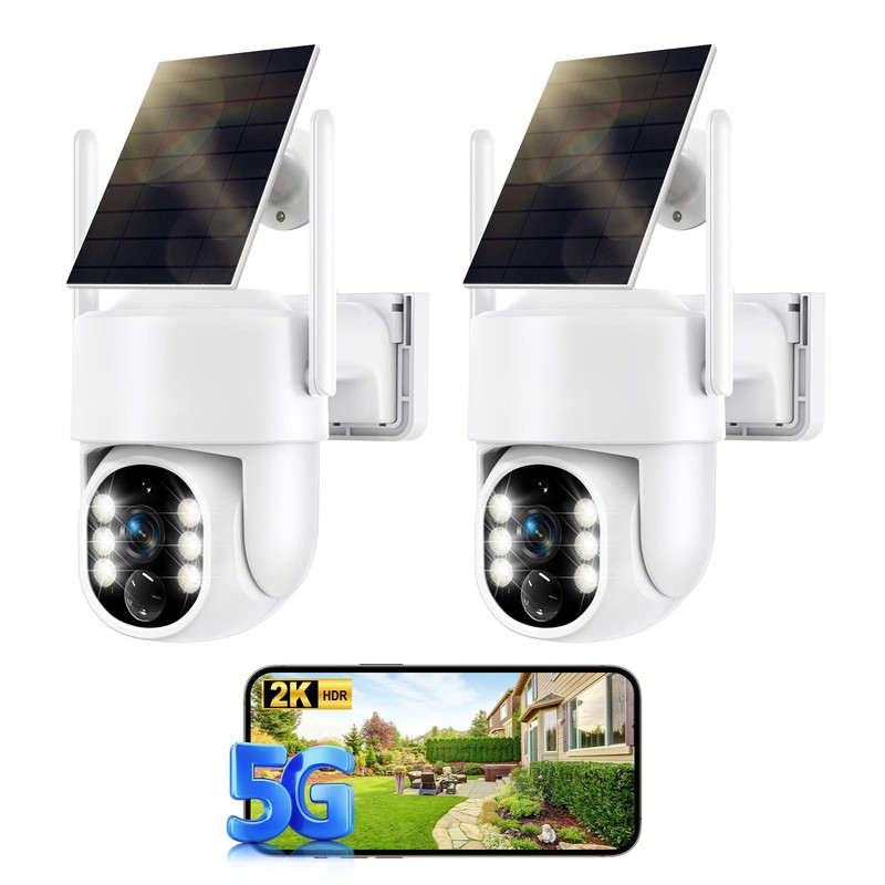 Noaheye Solar Security Cameras Wireless Outdoor, 5G&2.4GHz Cameras for Home S…