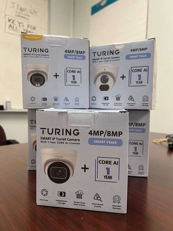5x Turing TP-MVD8MV2 8MP IP Turret Security Cameras – Brand New in Box