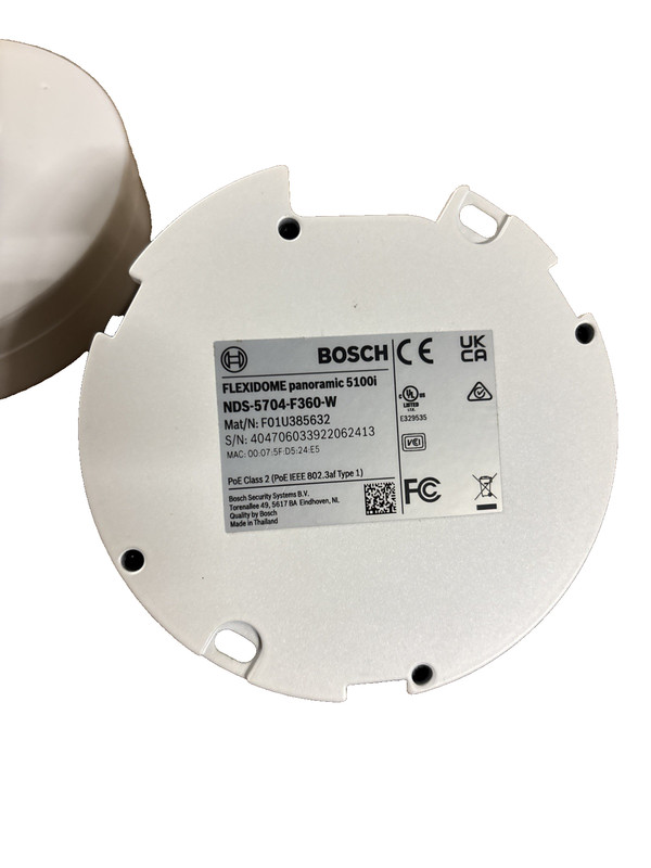 Bosch FLEXIDOME Panoramic 5100i NDS-5704-F360-W 12MP 360° IP Camera Open Box gallery