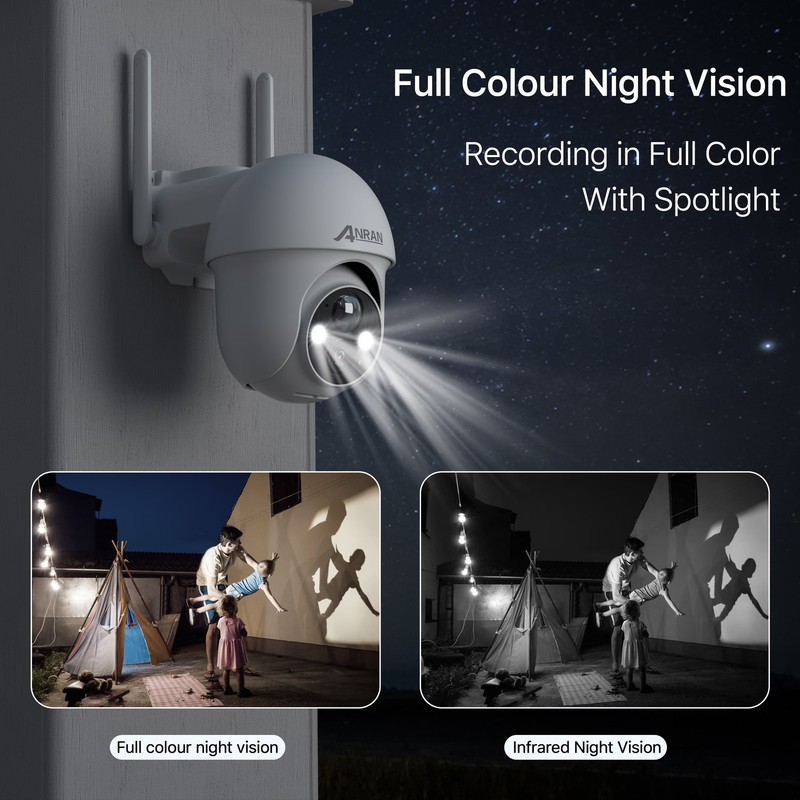 Solar Security Camera with Spotlight — 2K 360° Wireless Outdoor gallery