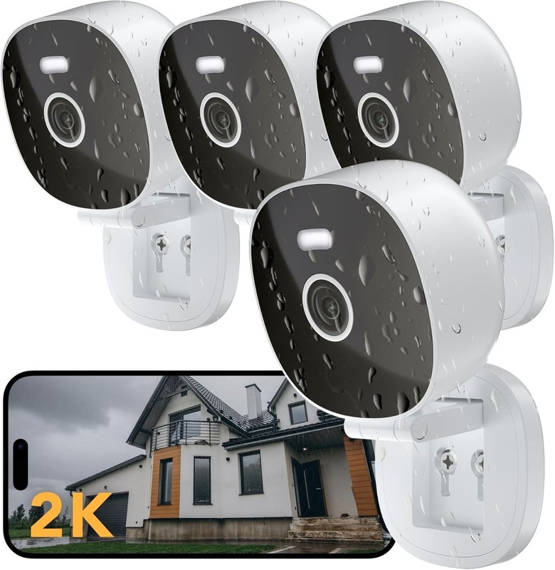 2K Security Camera 4 Pack Waterproof with Night Vision and Motion Detection gallery