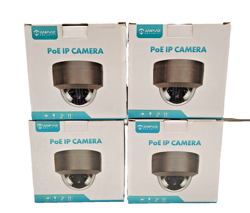 LOT OF 4 ANPVIZ IPC-D250G-S 5MP PoE IP Dome Camera IP Security Camera