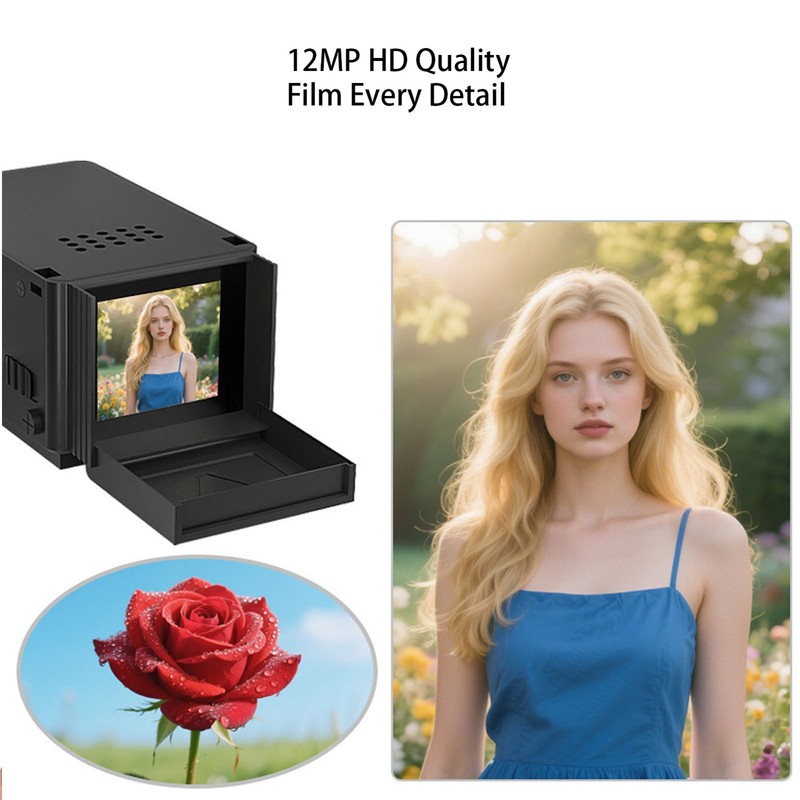 Retro Dual Lens Camera with Flash 12MP 1080P HD Wide Angle Autofocus 0.85in HOT gallery