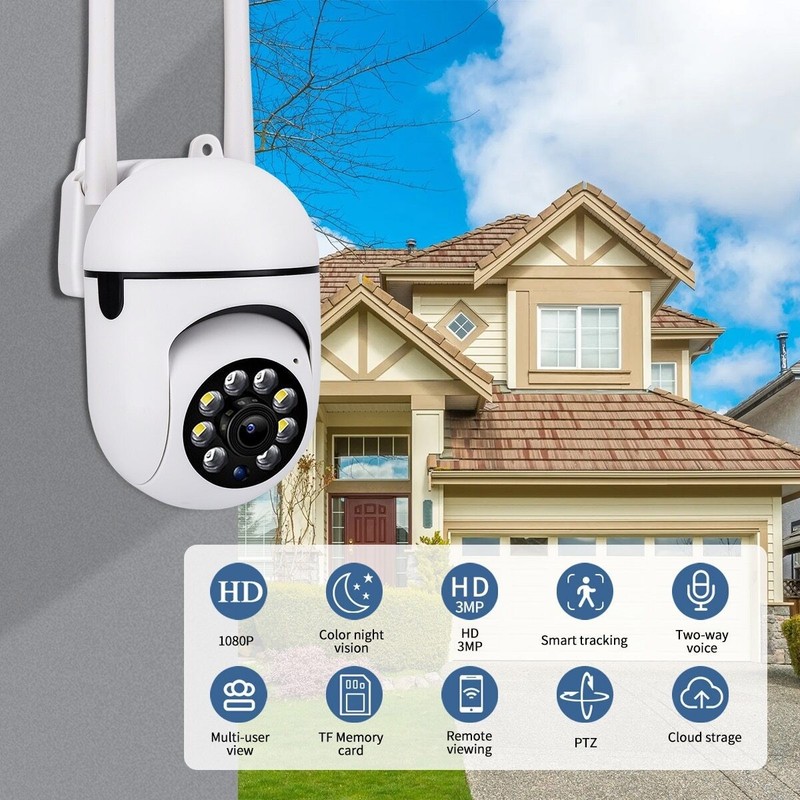 Wireless Security Camera System Outdoor Home 5G Wifi Night Vision Cam 1080P HD gallery
