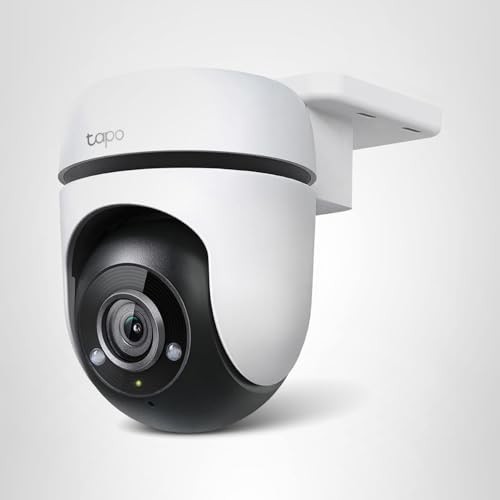 Tapo 1080P Outdoor Wired Pan/Tilt Security Wi-Fi Camera, 360° View, White gallery