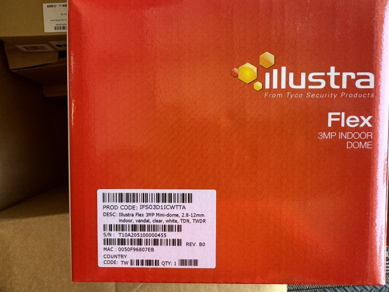 Tyco ILLUSTRA Camera Ifs03d11cwtta
