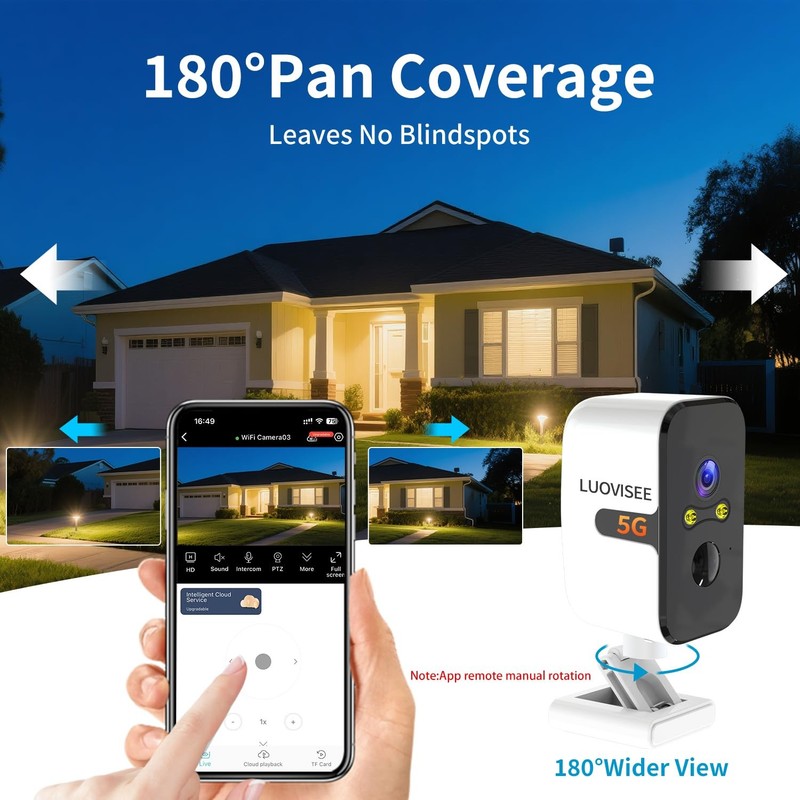Security Cameras Wireless Outdoor, 2.4G/5G WIFI Magnetic Battery Powered Indo... gallery