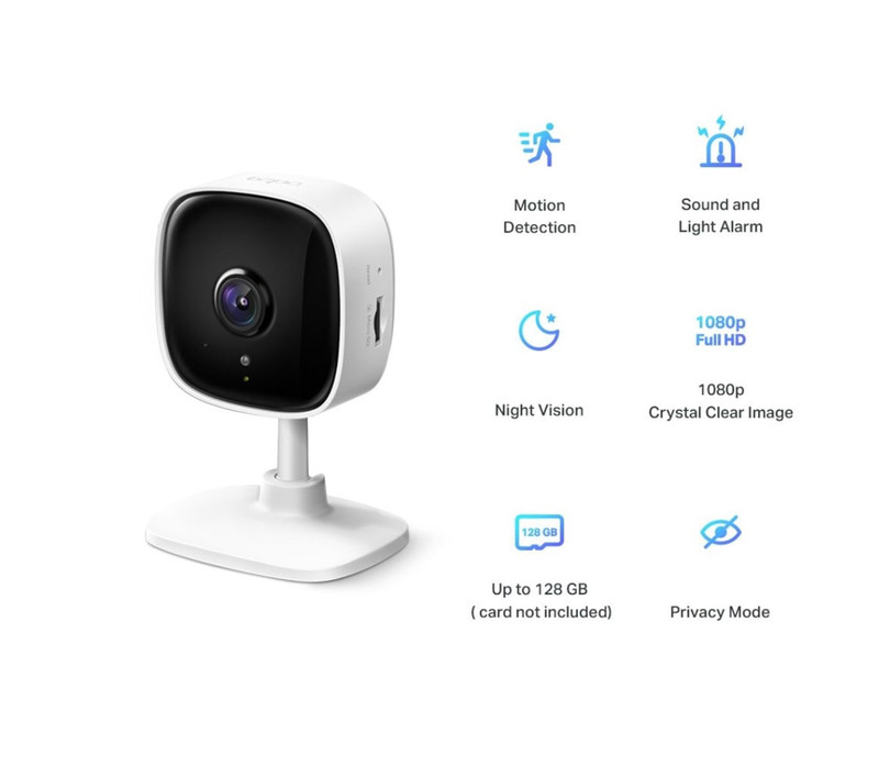 TP-Link Tapo C100 1080p WiFi Indoor Smart Security Camera Motion Detection gallery