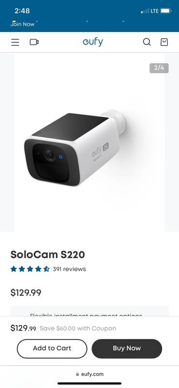 Wireless Eufy SoloCam S220 gallery