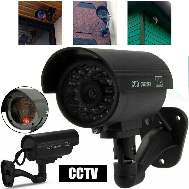 Outdoor Dummy Wireless Security Camera Fake CCTV Waterproof IR LED gallery