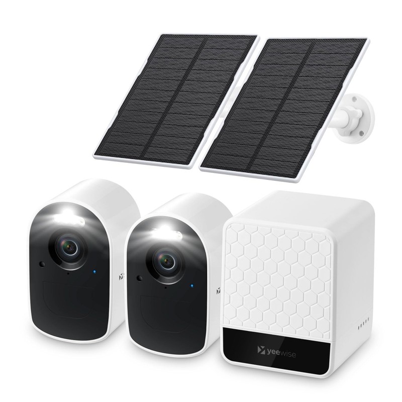 WiFi6 Solar Security Cameras Wireless Outdoor, 2K QHD Home Security System, 2…