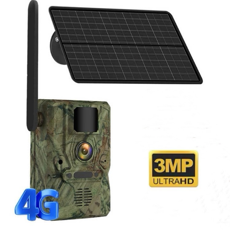 4G SOLAR GPS Hunting Security 3MP TRAIL Camera, AI 25m Detection,2-Way Audio,App gallery