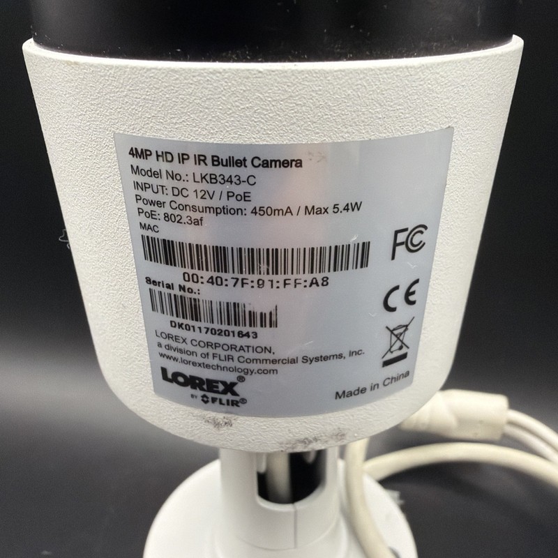 Lorex LKB343B 1080p HD 4MP Bullet IP Camera LKB343-C for LNK7000 gallery
