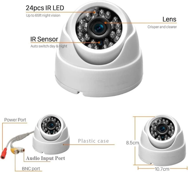 Surveillance Made Easy: HD 800TVL Dome CCTV Camera with Night Vision & Audio gallery