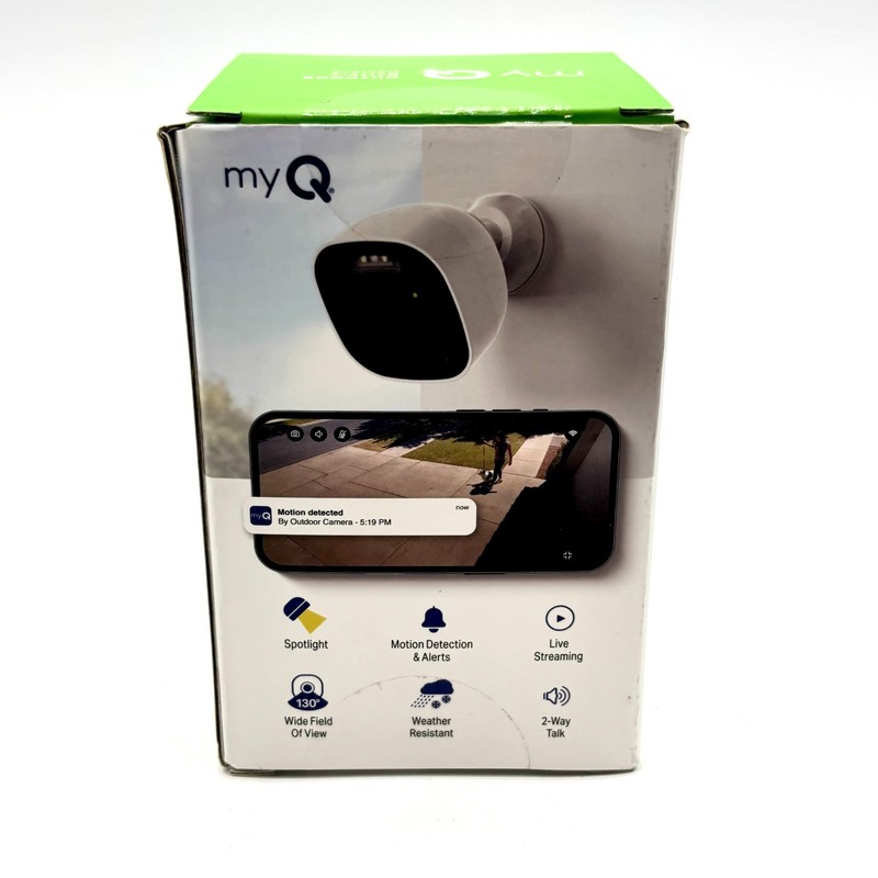 myQ Outdoor Battery Security Camera w/ Motion Detection & Alerts - White gallery