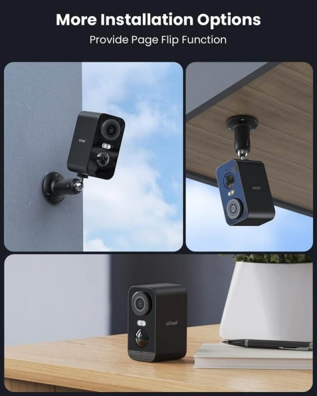 ieGeek Security Camera 2 Pack Wireless Outdoor, 2K 5MP Siren/Spotlight Alexa gallery