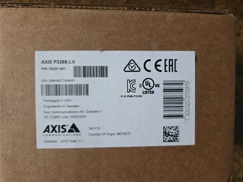 Axis P3268-LV 02331-001 Up to 3840 x 2160 resolution for surveillance day night gallery