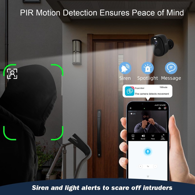 4Pack 5G/2.4G Security Cameras Wireless Outdoor,2K Battery Powered AI Motion ... gallery