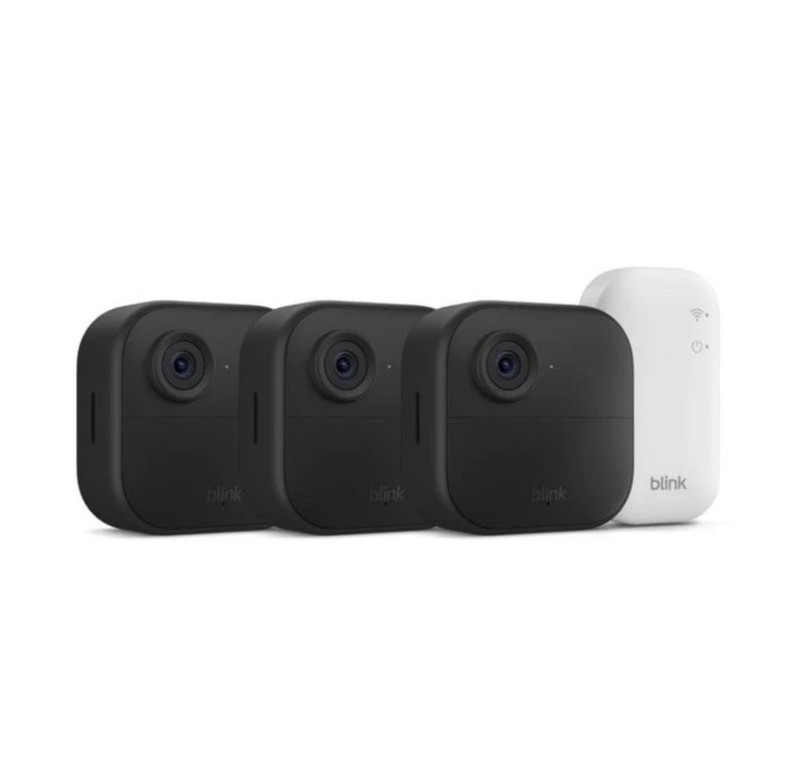 Blink Outdoor 4 1080p Wi-Fi Outdoor 3-Camera Security System – Black – NEW
