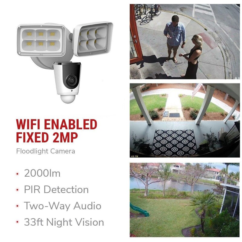New IC Realtime Flooder 2MP WiFi Floodlight Camera - 2.8mm Lens, Two-Way Audio gallery
