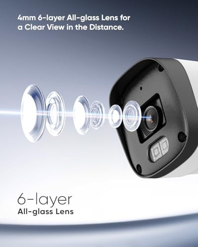 2K 3MP Super HD PoE IP Security Camera, 100ft Night Vision, Weatherproof, Human/ gallery