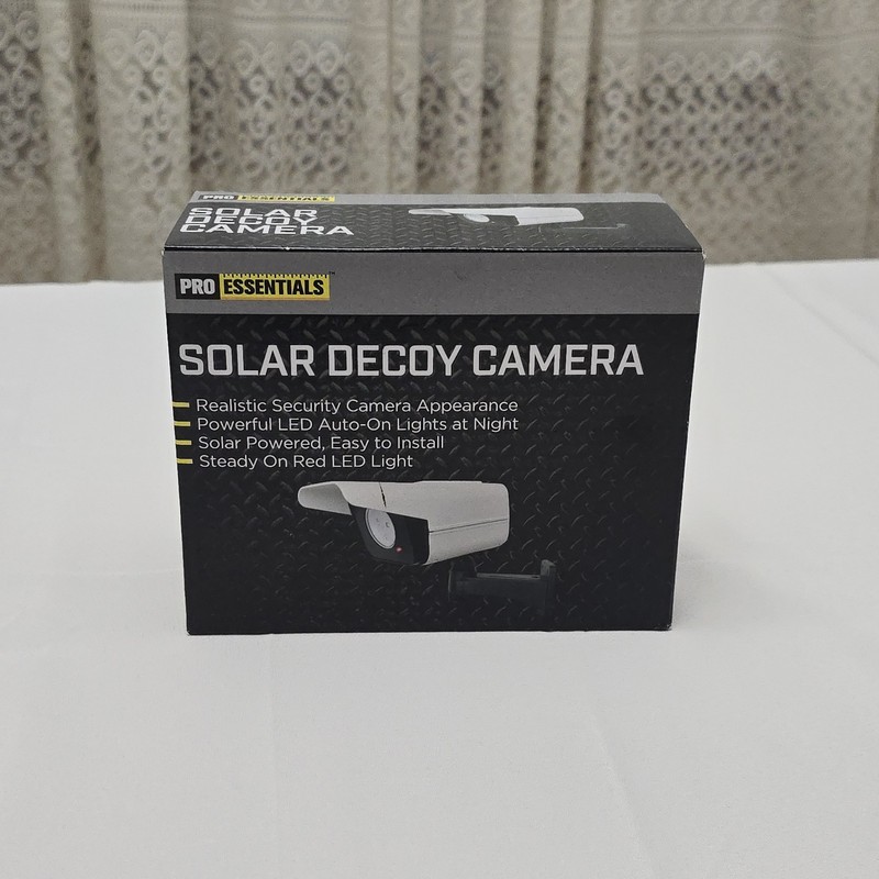 Pro Essentials Solar Decoy Security Camera Fake CCTV Outdoor LED Light Simulated gallery