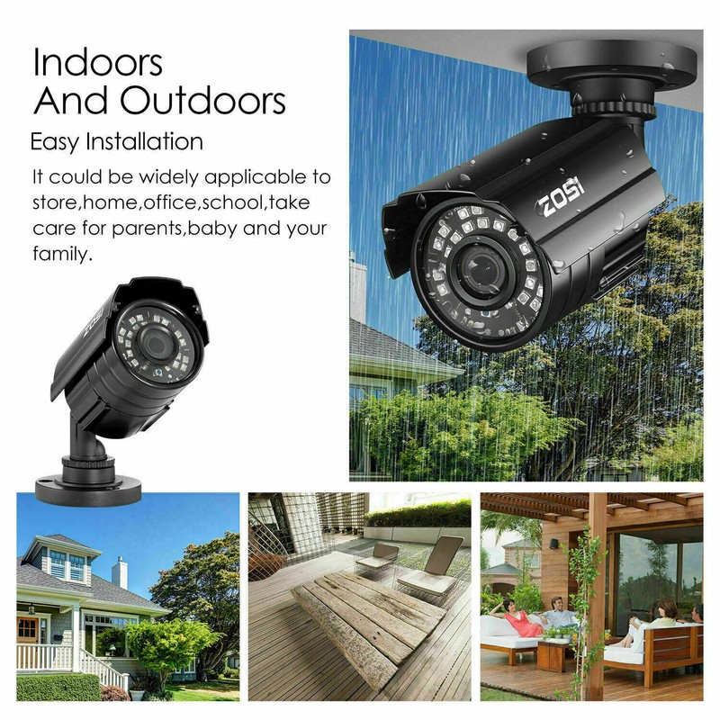 ZOSI 1080p 4in1 Wired Home CCTV Security Outdoor Waterproof Camera Night Vision gallery
