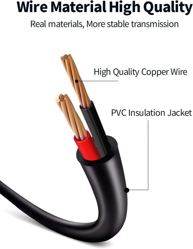 Tonton 2 Pack 6.6FT 2M DC Power Extension Cable 5.5 mm 6.6 ft (2 Pack), Black gallery