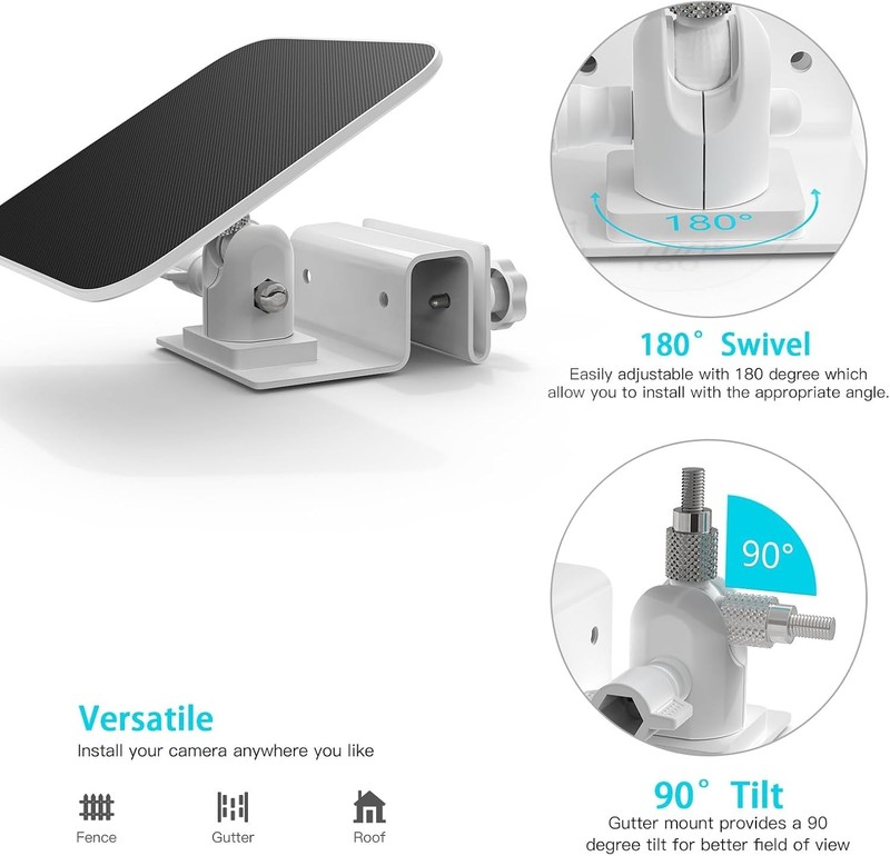 Outdoor Gutter Mount Compatible with Eufy Security 4G LTE Cam S330/SoloCam gallery