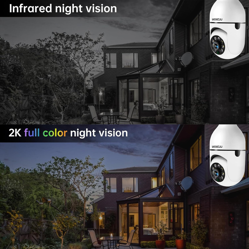 Light Bulb Security Camera -5G& 2.4Ghz Wifi 2K Security Cameras Wireless Outdoor gallery