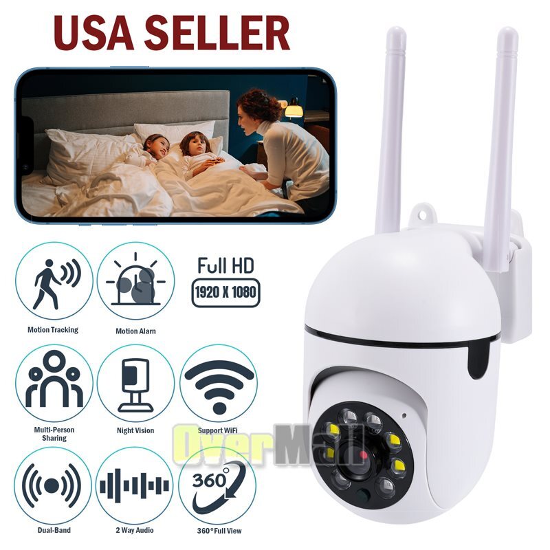 1/2-Pack Wireless WiFi Security Camera System Smart Outdoor Night Vision 1080P gallery