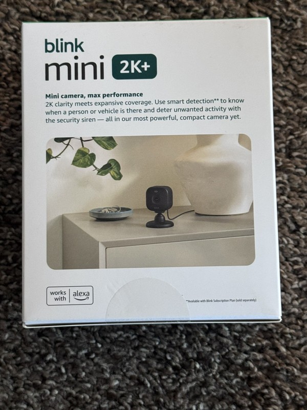 NEW 2 Pack of Blink Mini 2K+ Plug-in Indoor/Outdoor Cameras - BLACK gallery