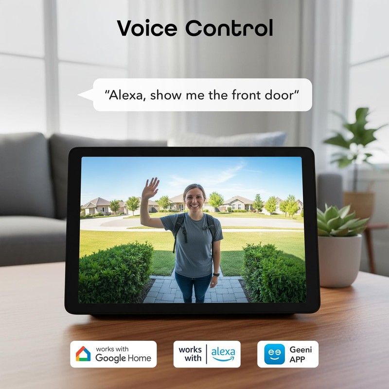 Halo 3MP Smart Video Doorbell Camera – Battery Powered or Hardwired Surveilla... gallery