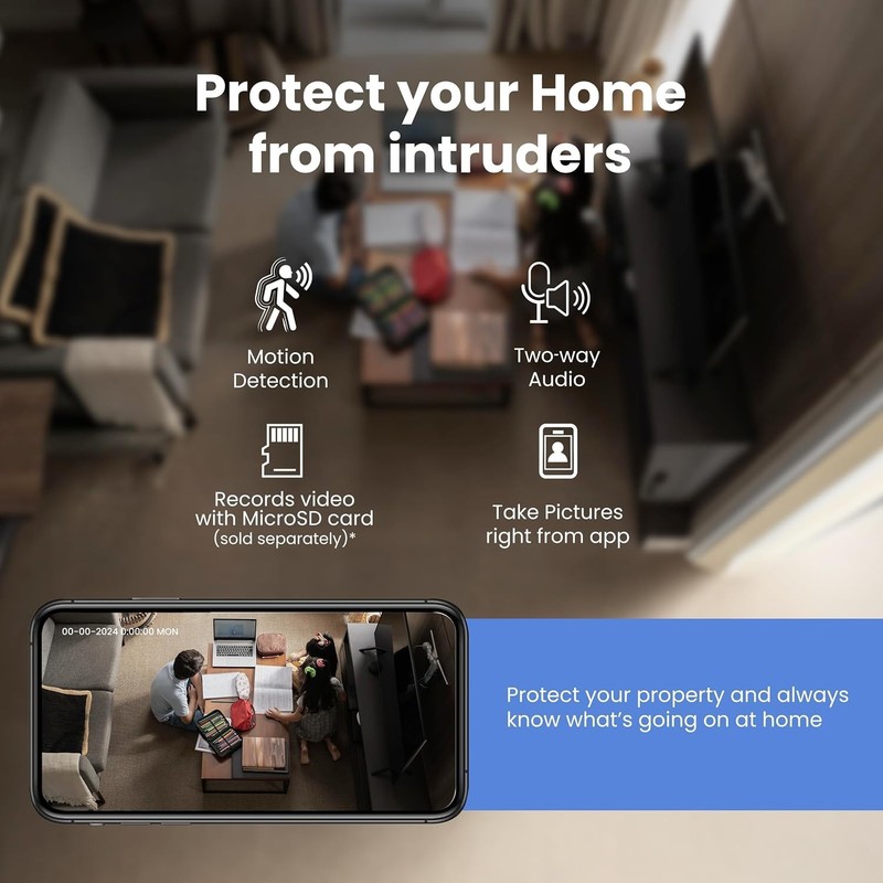 Smart Security Camera Bulb, 2K QHD Resolution, 2-W gallery