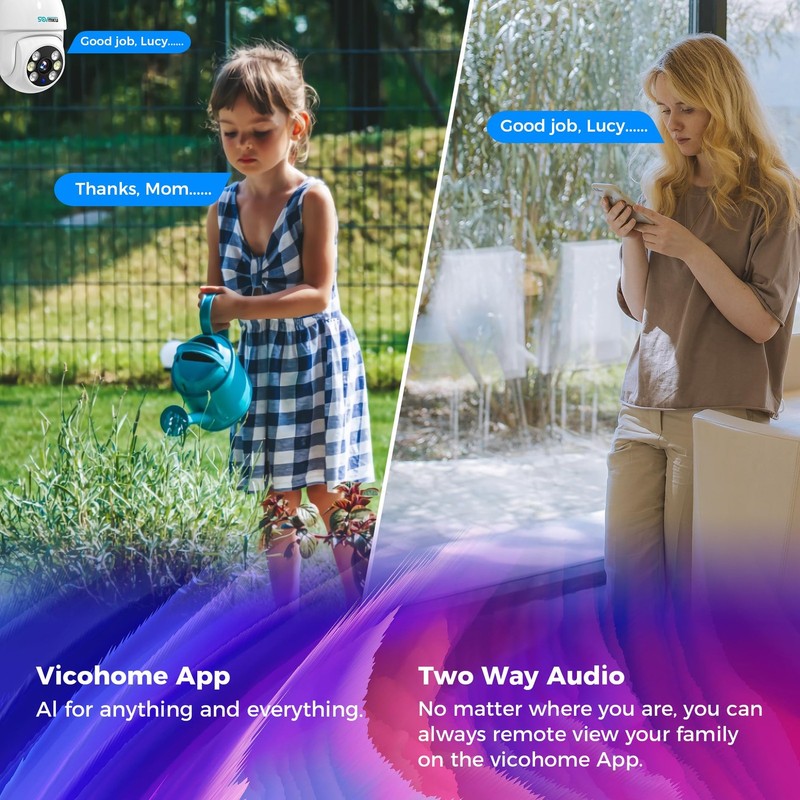 CA3 AI Auto Tracking Mini 2K Security Camera Wireless Outdoor, Two-Way Audio,... gallery