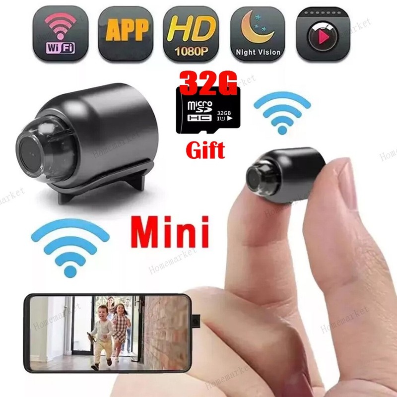 2026 Smart Mini WiFi Camera Wireless 1080P HD Night Cam w/ TF Card Home Security