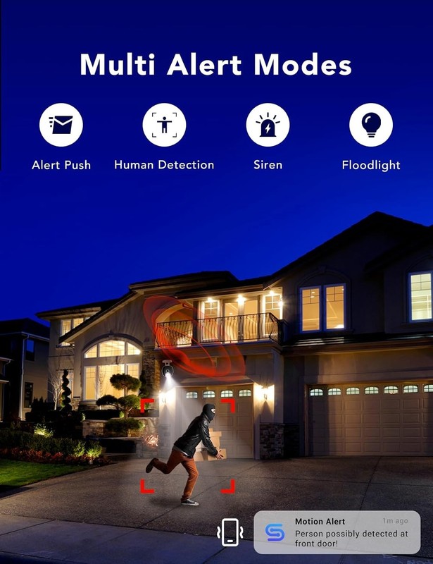 2K Security Camera 4 Pack Waterproof with Night Vision and Motion Detection gallery