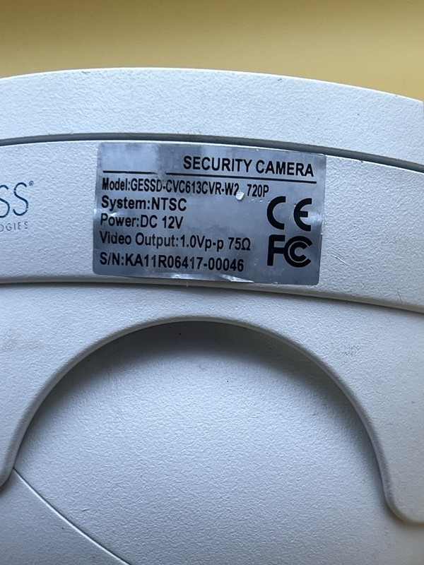 Gess Technologies Security Camera Model GESSD-CVC613CVR-W2 720P System NTSC-good gallery
