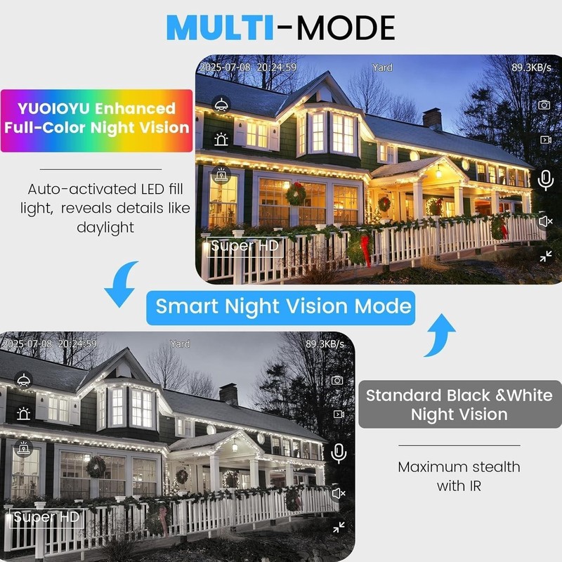 3MP 2K Window Security Camera Full Color Night Vision AI Motion Detection WiFi gallery